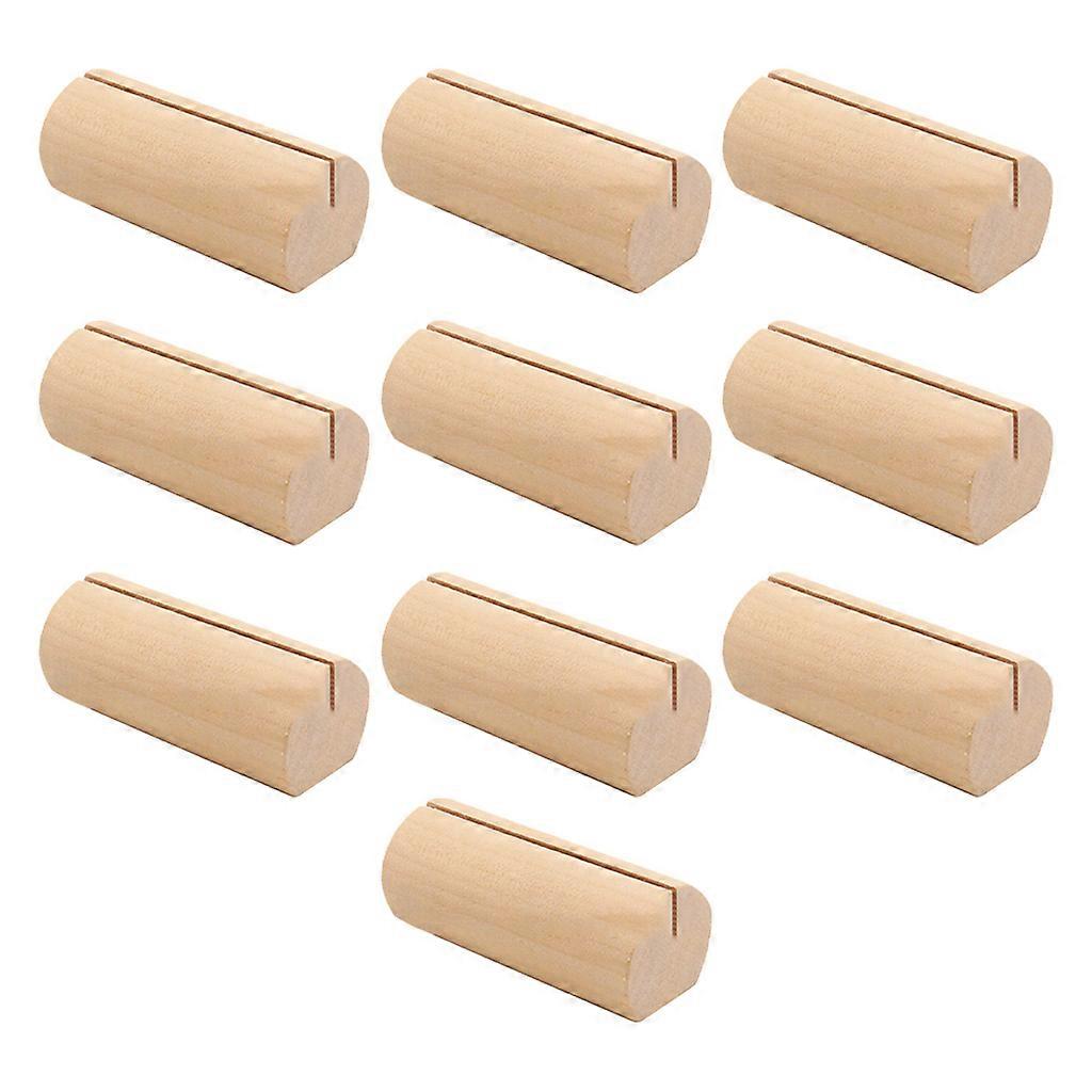 10Pcs for Creative Wooden Place Card Holders Table Number Memo Clamps Photo Stand Clip Desktop Message Crafts for Weddin