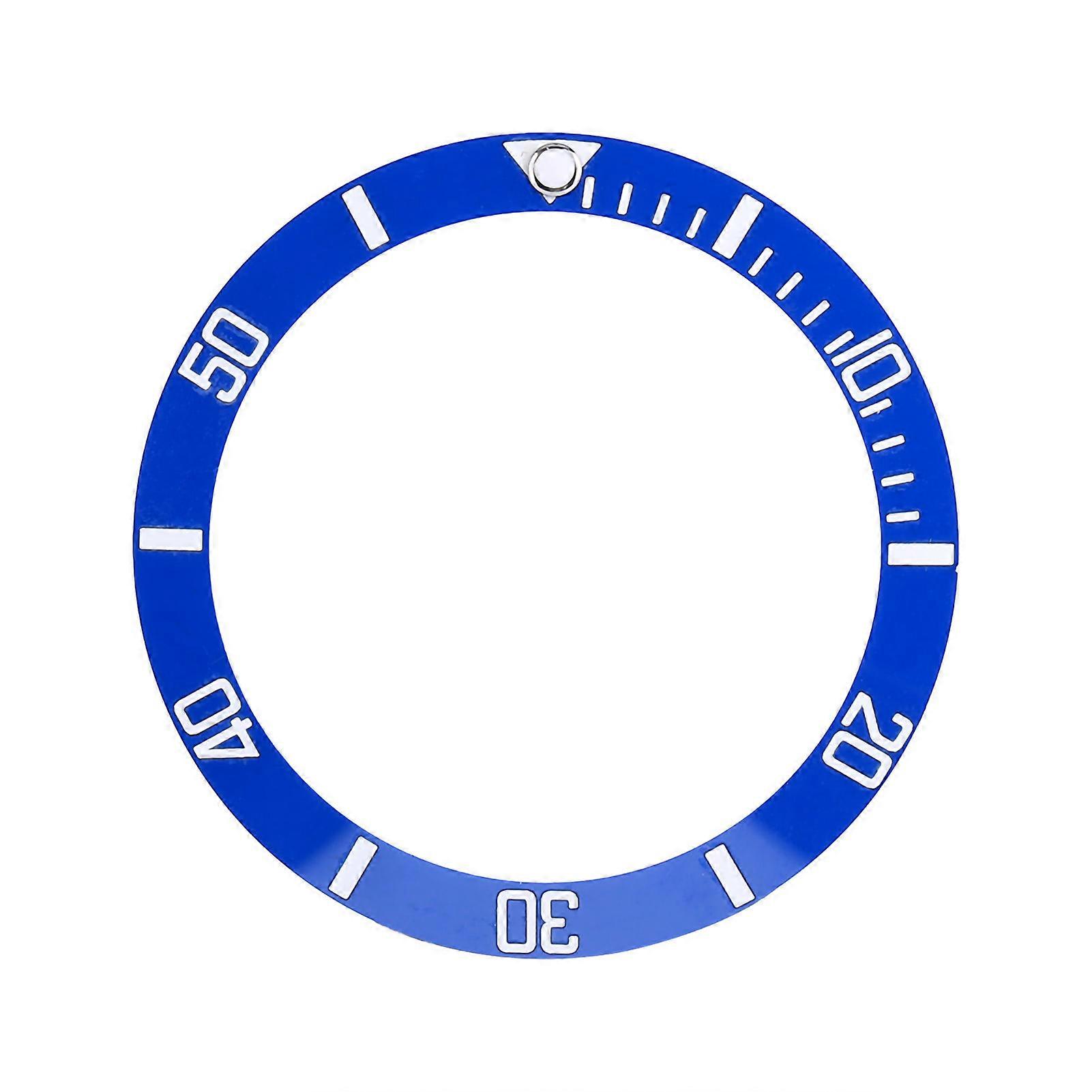 New Ceramic Watch Wristwatch Bezel Insert Loop Replacement Parts (Blue)