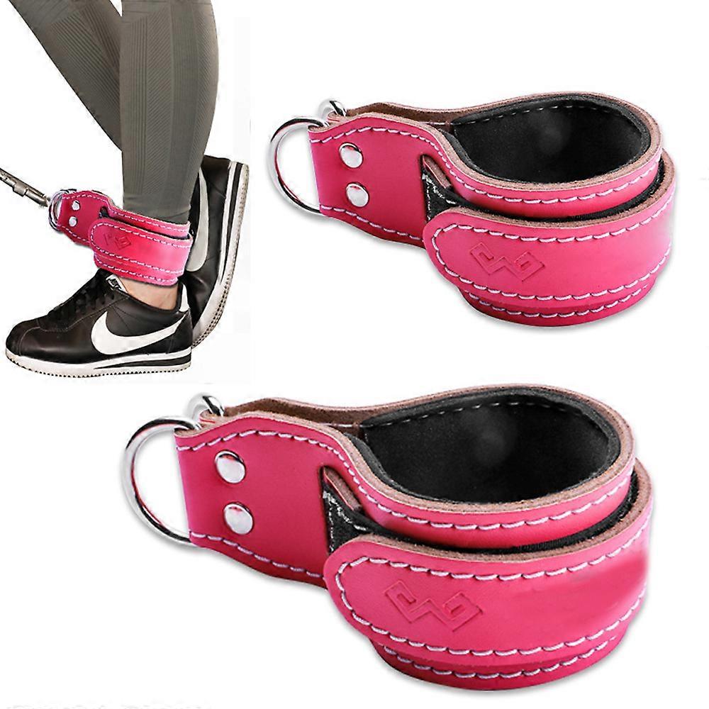 Strength Ankle Straps for Cable Machines (Pair) - Double D-Ring Attachment,  Adjustable