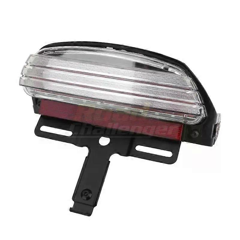 Motorcycle LED Tri-Bar Fender Tail Brake Light Light License Plate Bracket compatible for  Harley Dyna Fat Bob Softail 2006-2015