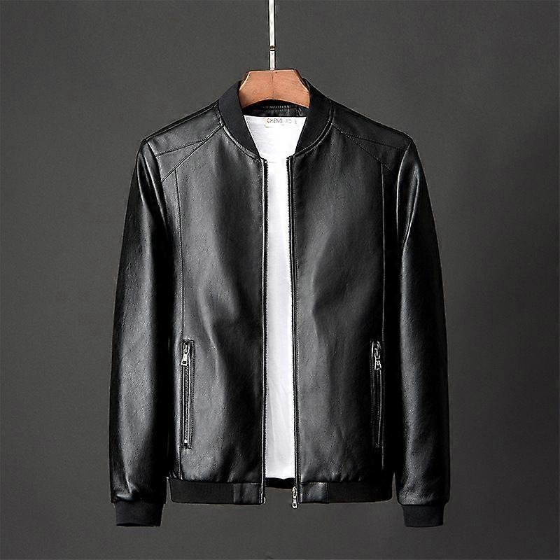 Leather Coat Men Bomber Motorcycle Pu Plus Size 8xl Causal Vintage Black Biker Pocket Zipper s
