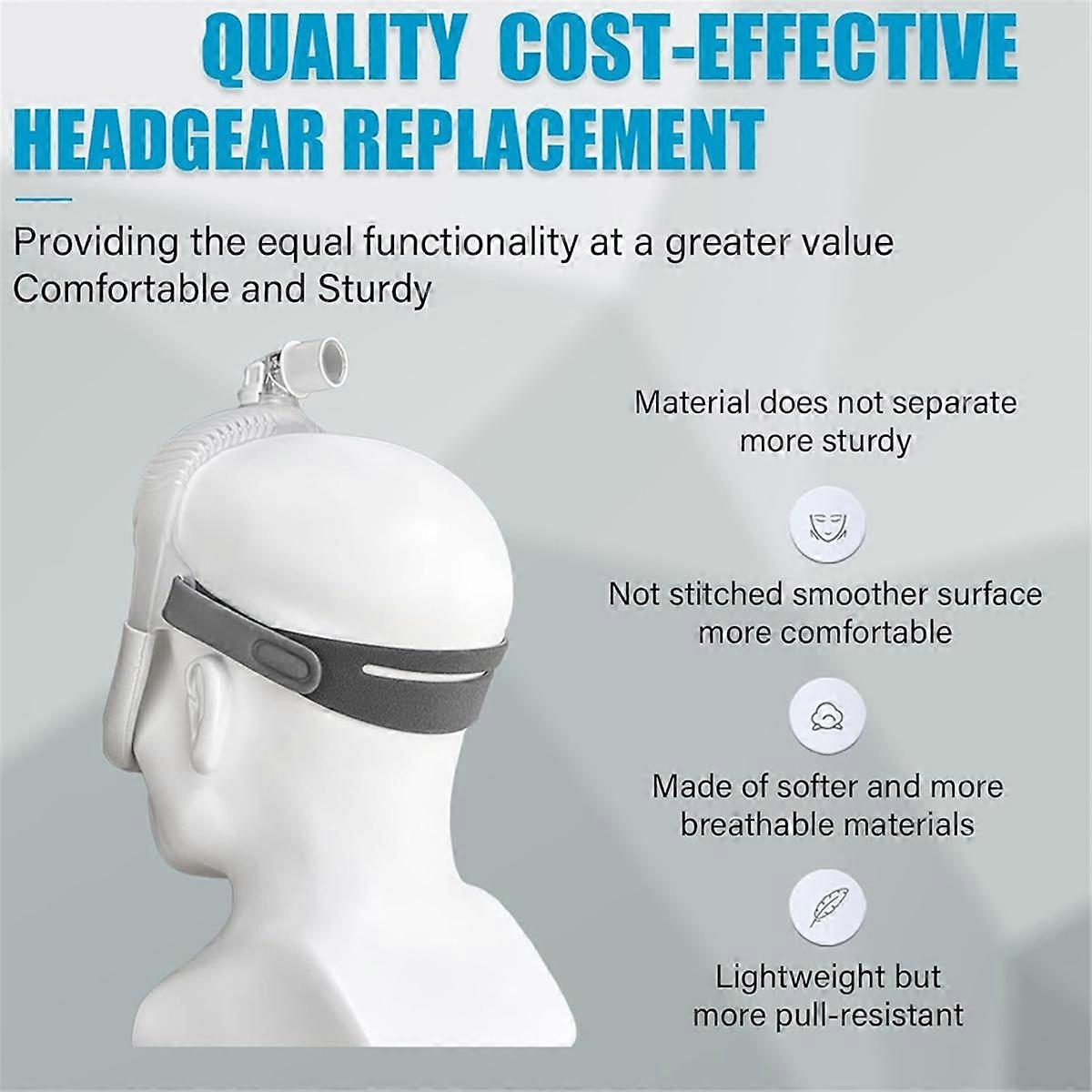 2 Pack Replacement Headgear Strap for /P30i CPAP Nasal Mask Replace Part, Adjustable Strap