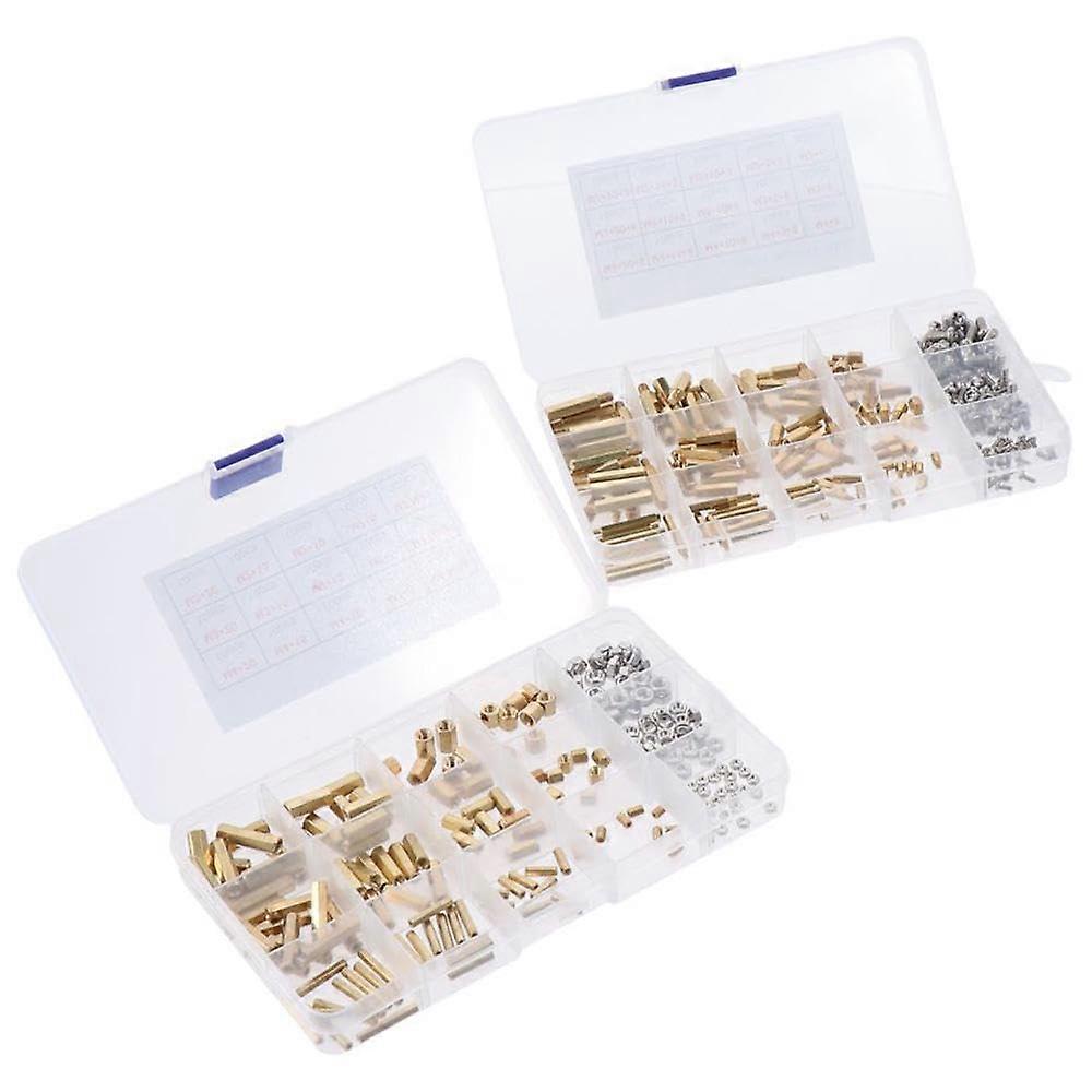 420PCS Male Female Hex Spacer Standoff Screw Nut Assortment Kit, M2 M3 M4 Brass Threaded Pillar