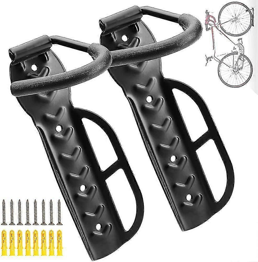 الدراجة الجدار قوس الجدار هوك التخزين لشنق دراجة 2ps الأسود الأسود