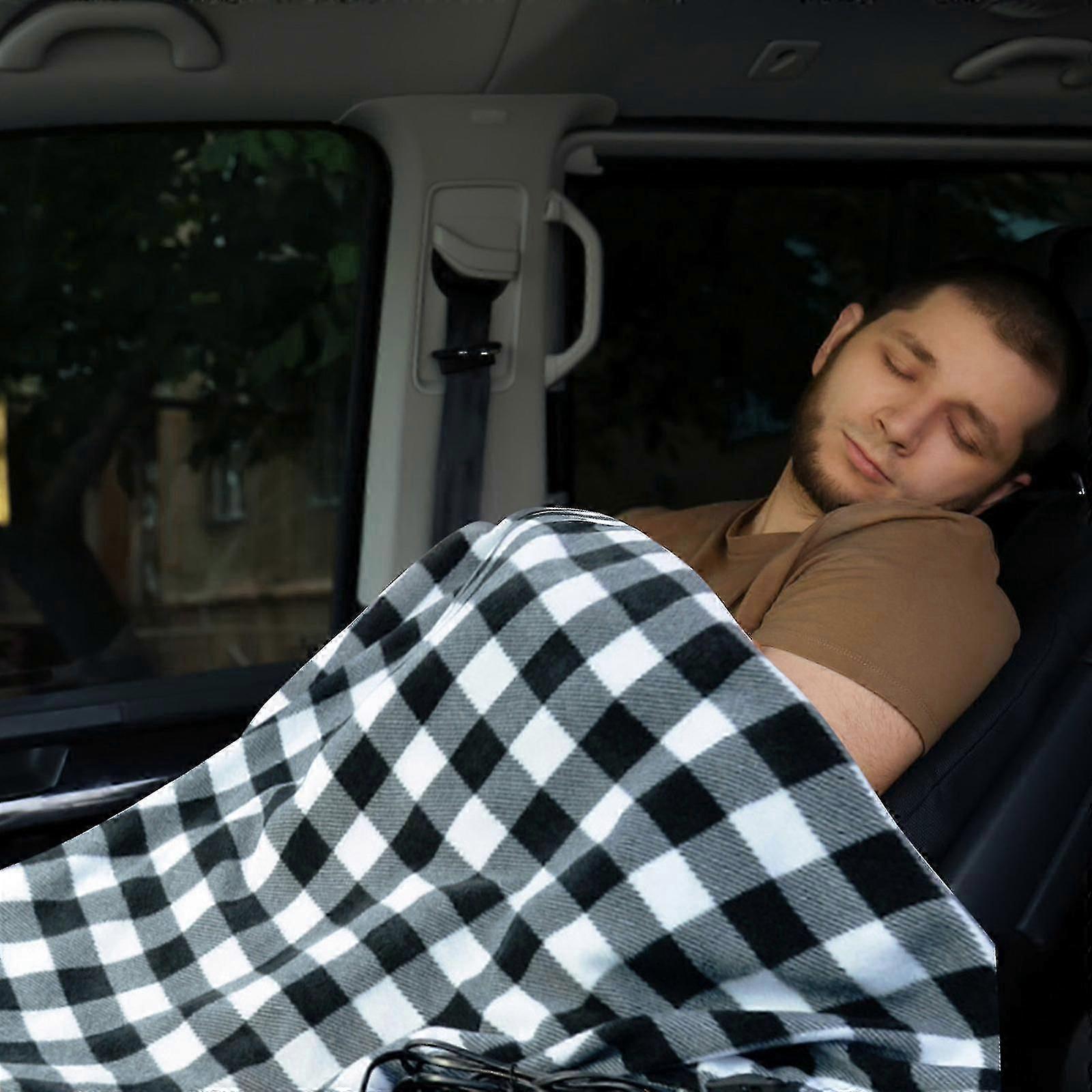 150*110cm Car Heated Blanket 9 Fast Heating Modes 8h Auto Off Overheat Protection Machine Washable Etl Flannel