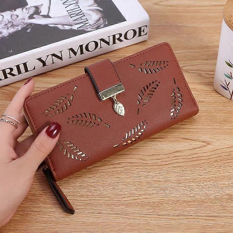 Women's Wallet PU Leather Elastic Leaf Short Long Wallet