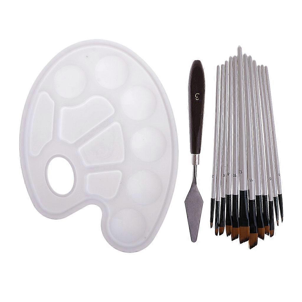 12pcs Professional Paint Brush with And ing Tool