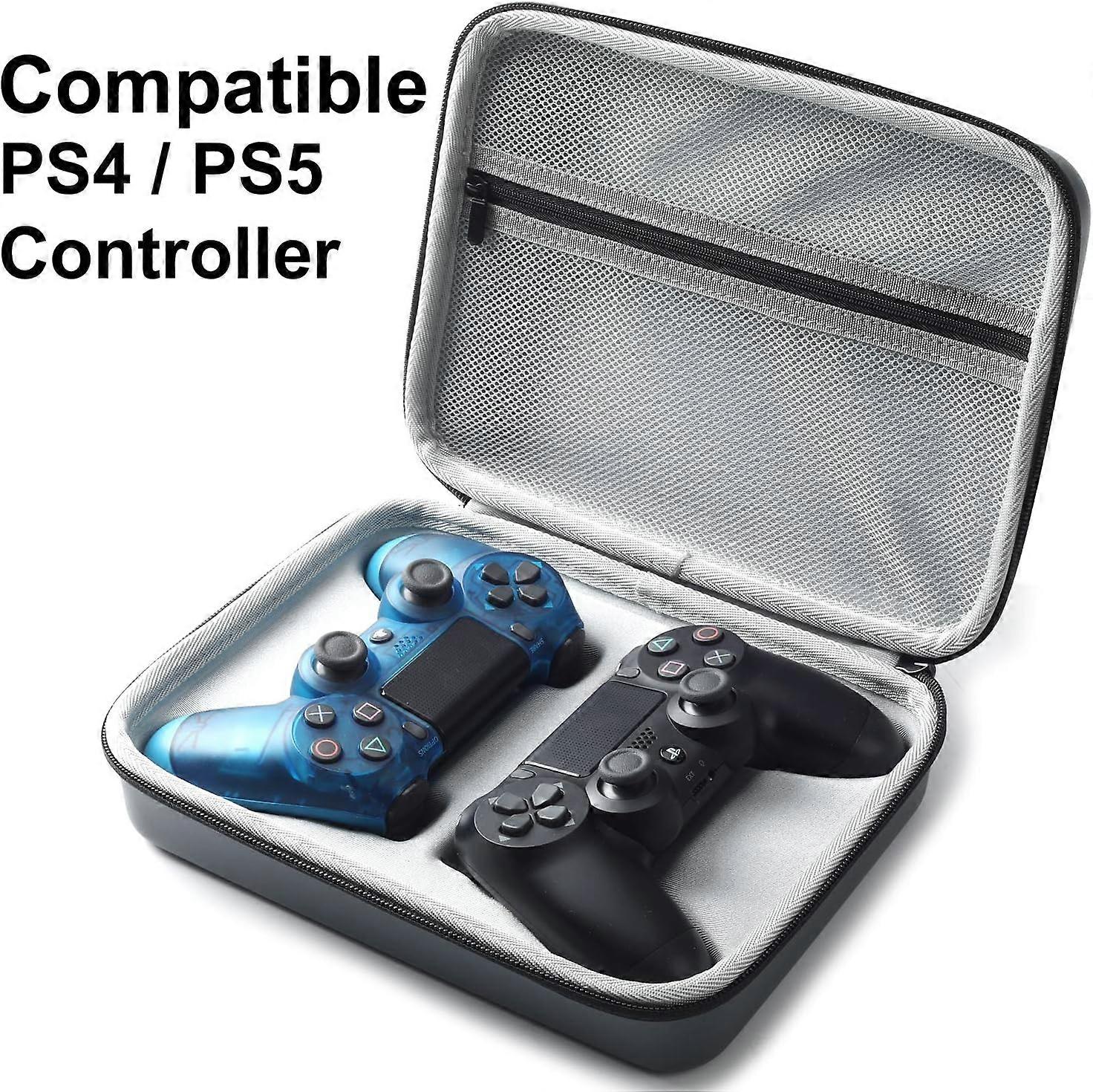 Dual Controller Carrying Case for DualSense DualShock Hard Shell Carry Case（Black）