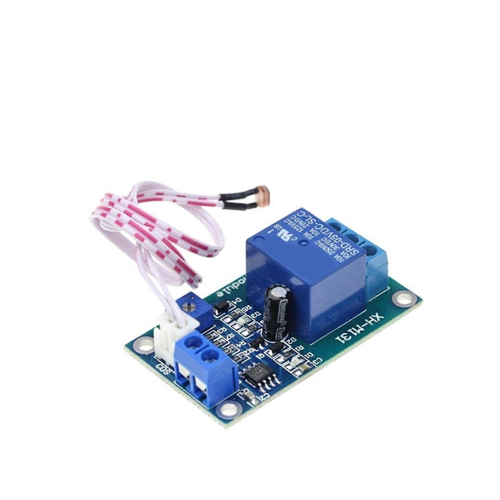 XHM131 DC 5V/12V/24V Light Control Switch Photoresistor Relay Module Sensor Detection 10A Brightness Automatic Control Module (Size : 12V)