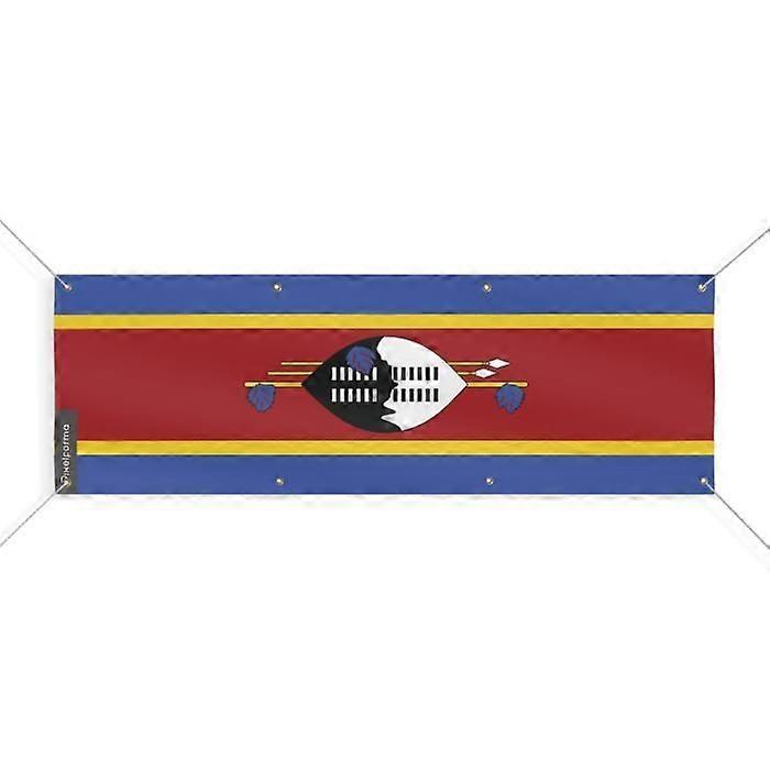 Eswatini Flag Banner 8 Grommets 70x210 cm