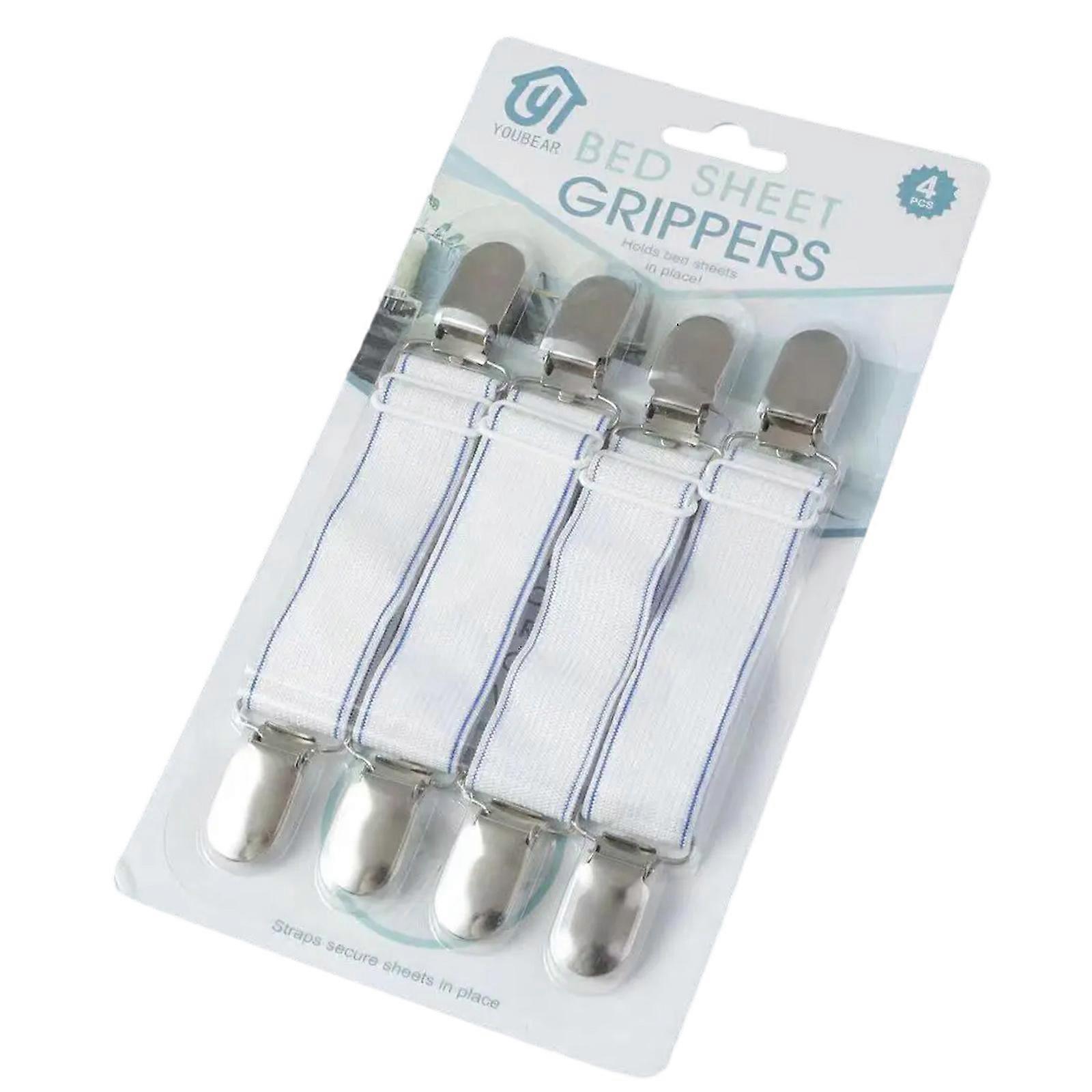 Adjustable Bed Sheet Fasteners Clip for Securelys Holding Sheets, Tablecloths, and Sofa Cover In Place with NonSlip