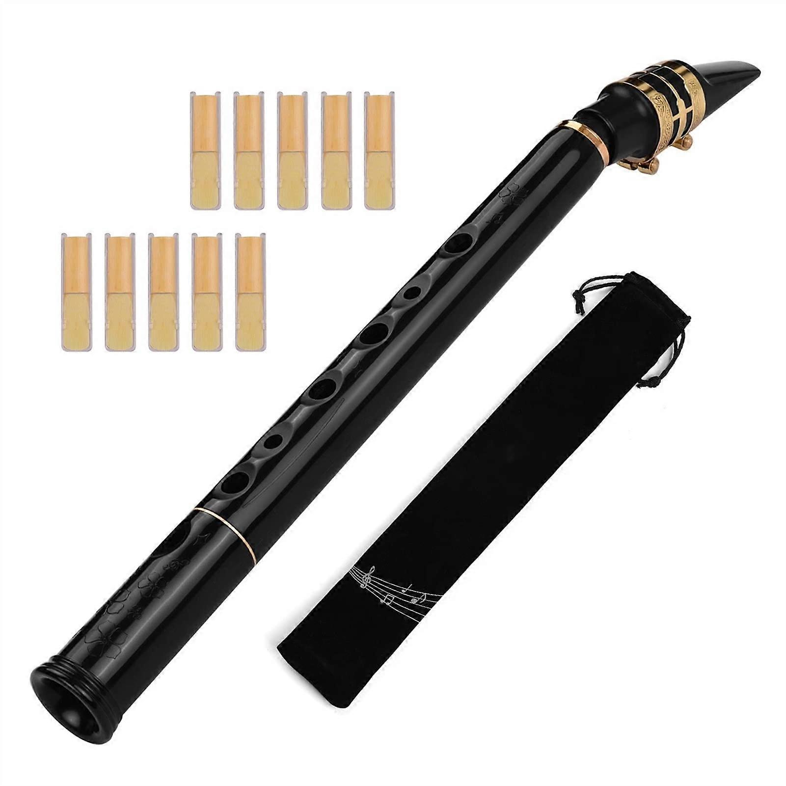 C Key Mini Pocket Saxophone in ABS Material with 10 Mouthpieces Reeds and Carrying Bag for Woodwind Instrument Professionals