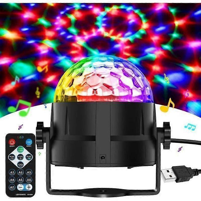 Voice Control Disco Ball 360 Rotating Mirror Ball Colors 3 Modes Light Music with