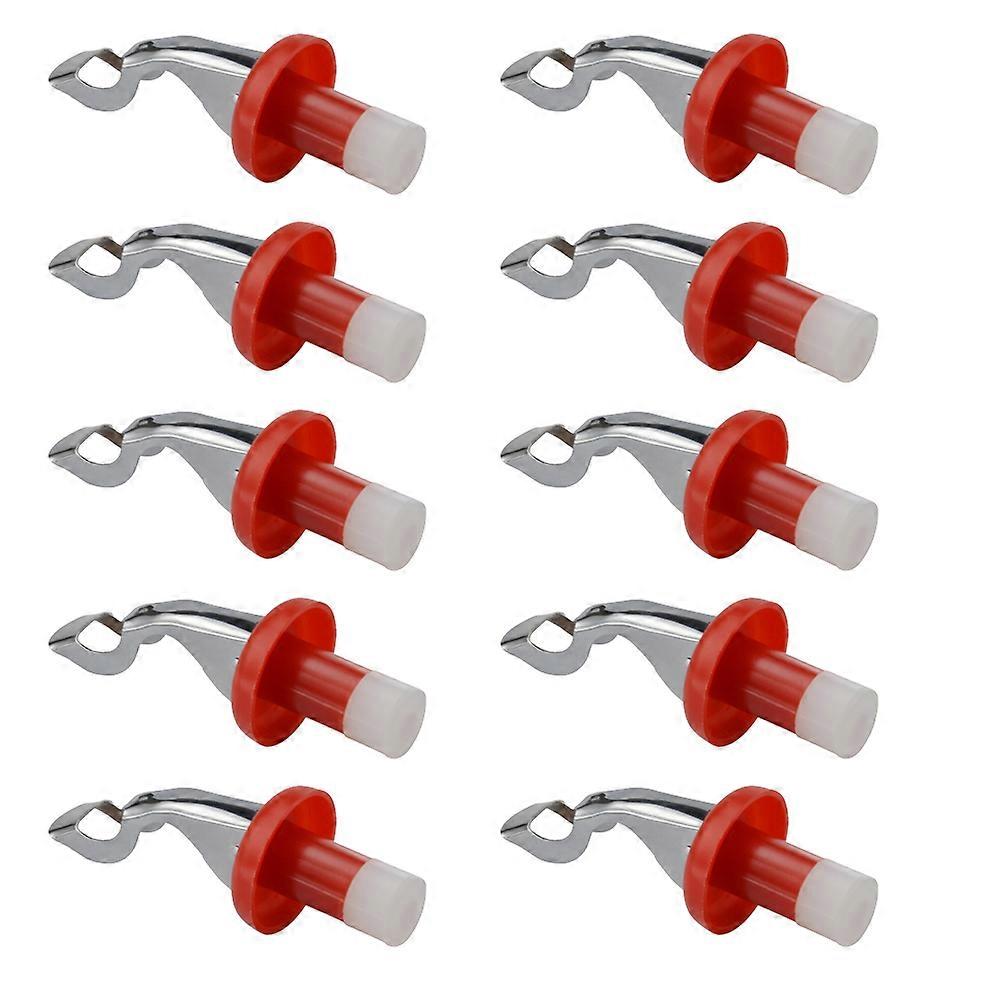 Manual Expandable Wine Stopper Leak Proof Reusable Drinking Bottle Stopper Airtight Wine Bottle - Red