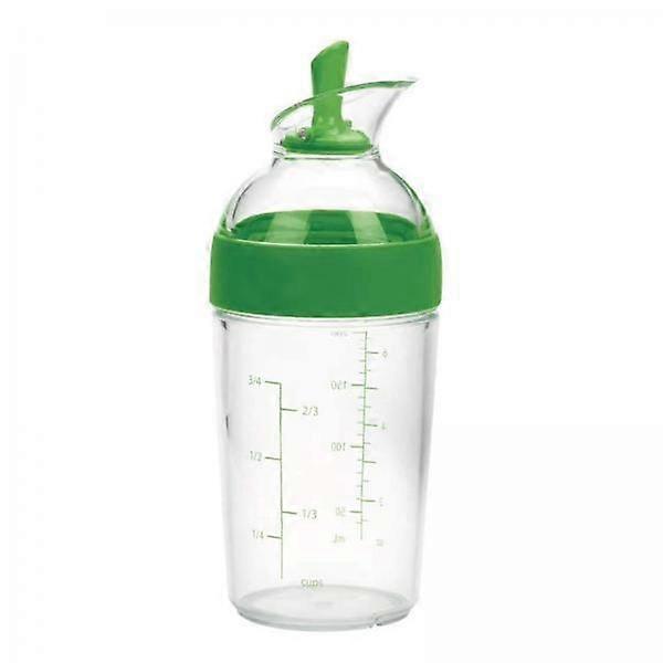 4x1pc Easy Grips Small Salad Dressing Shaker Sauces Mixer Easy Pour 240ml green