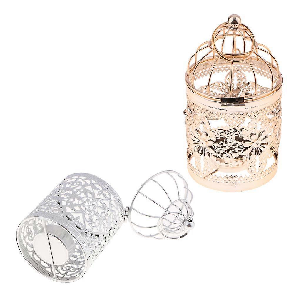 2pcs Electroplated Light Candle Holder