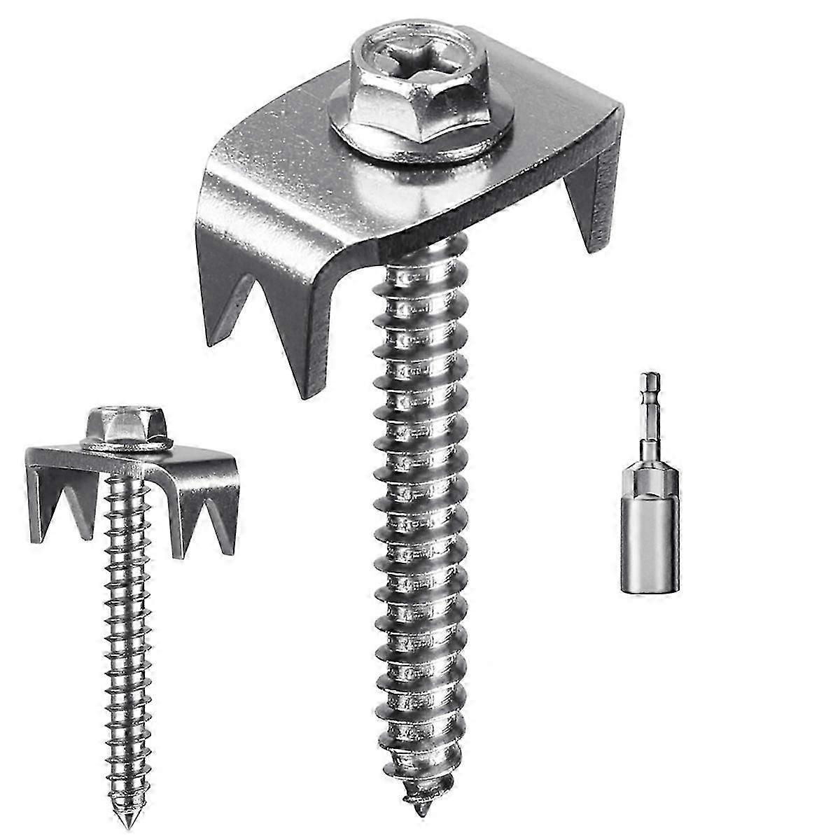 Fence Nails for Softwood, Reusable Wire Fence Staples Screws