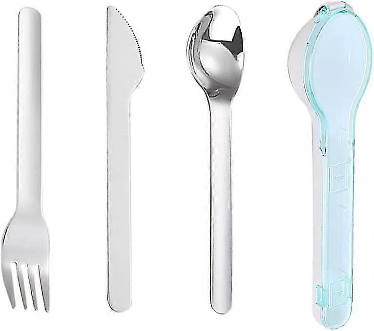 Ellipse 3-Piece Reusable Cutlery Set with Knife Fork Spoon in Case