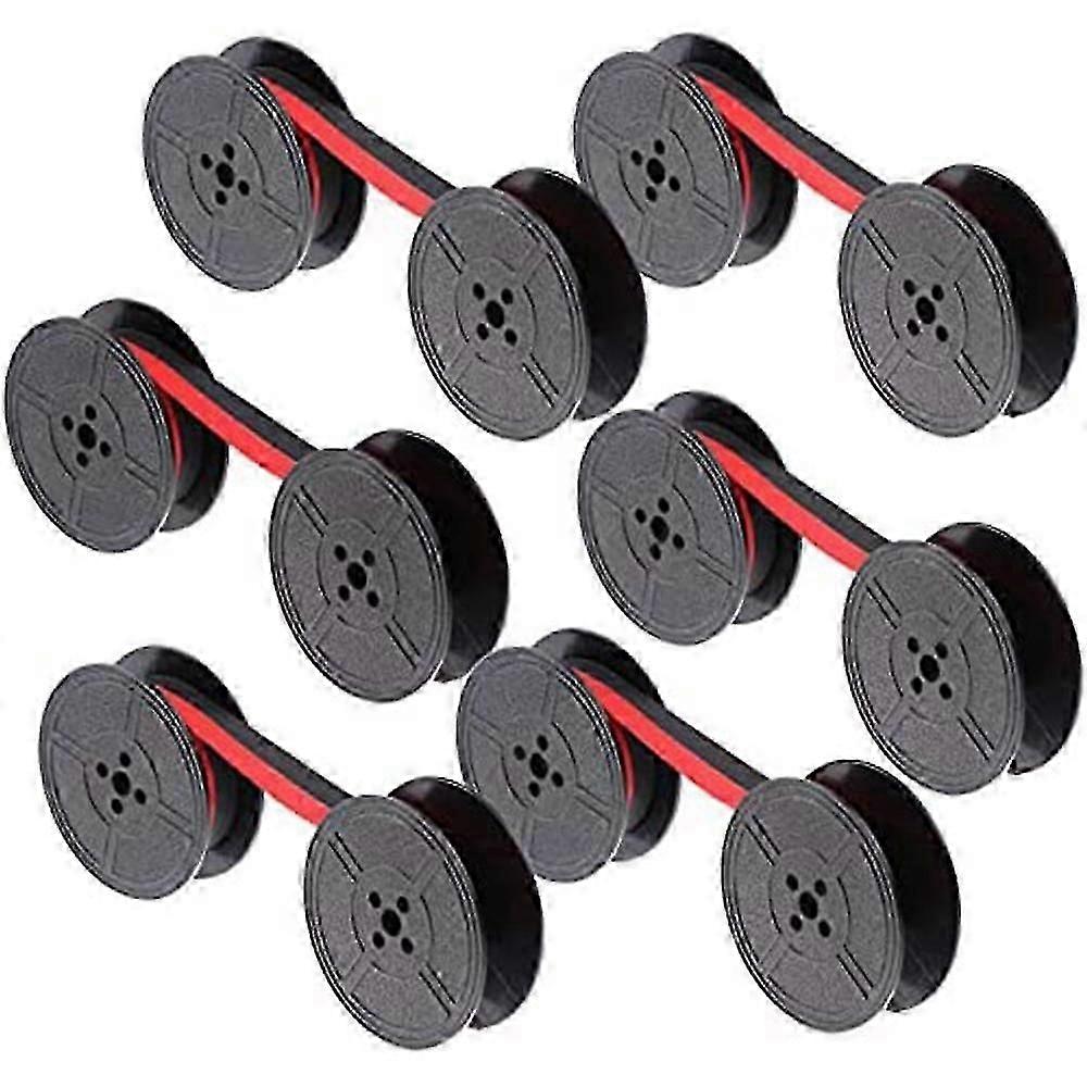 6-Pack Typewriter Ribbon Spool Replacement - Red & Black for Typewriters