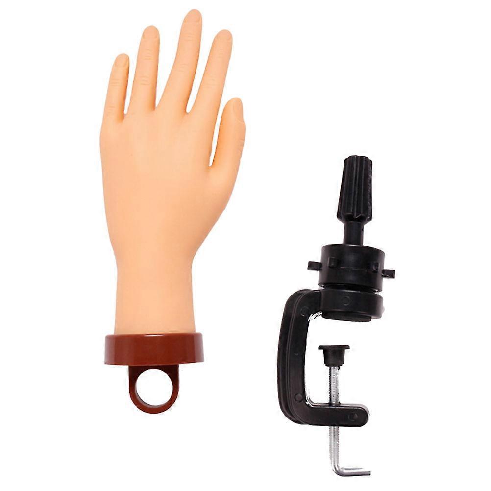 Professional Manicure Practice Hand Model with Stand Flexible Nail Design