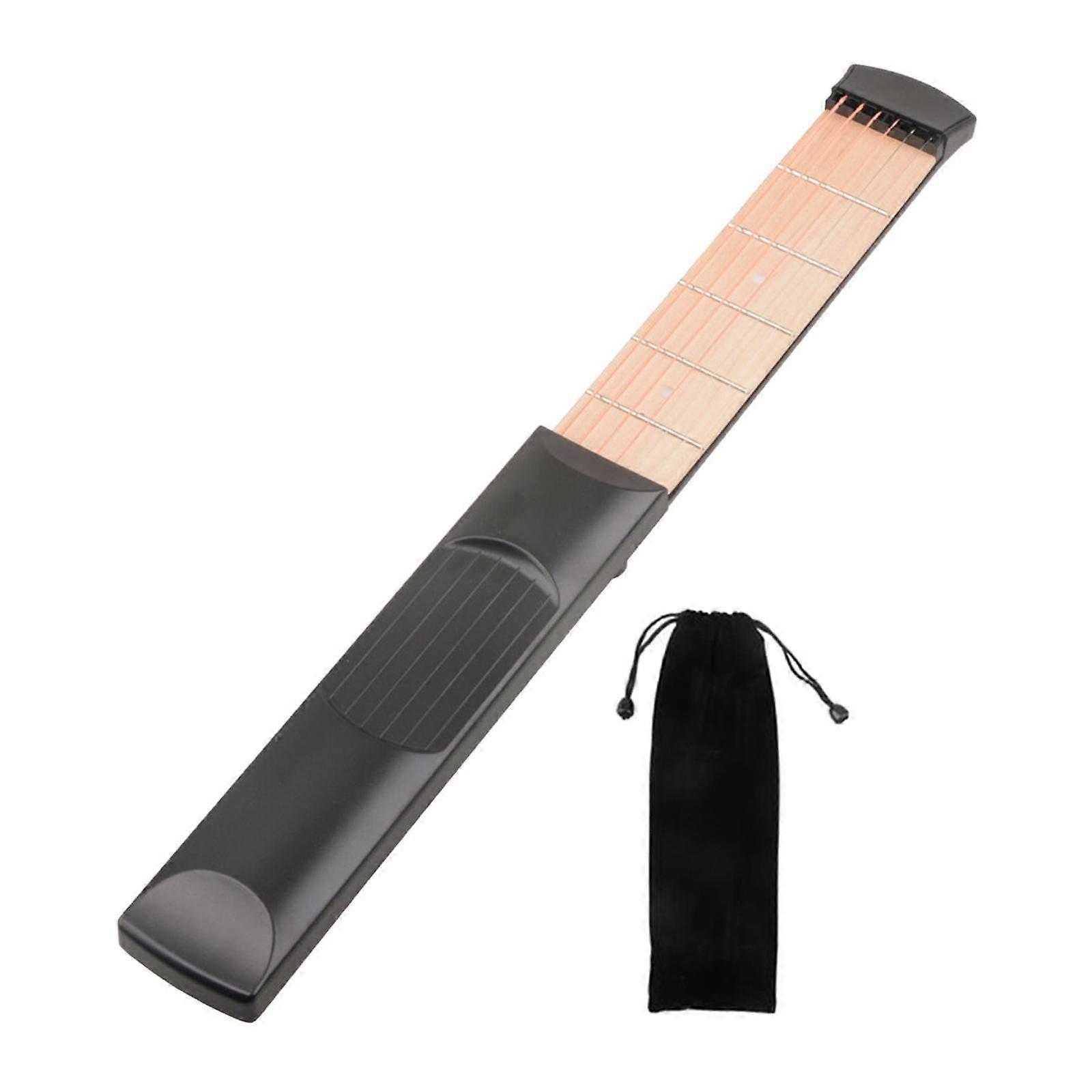 Pocket Acoustic Guitar 6 Strings Fingerboard, Acoustic Practice Strings Tool 