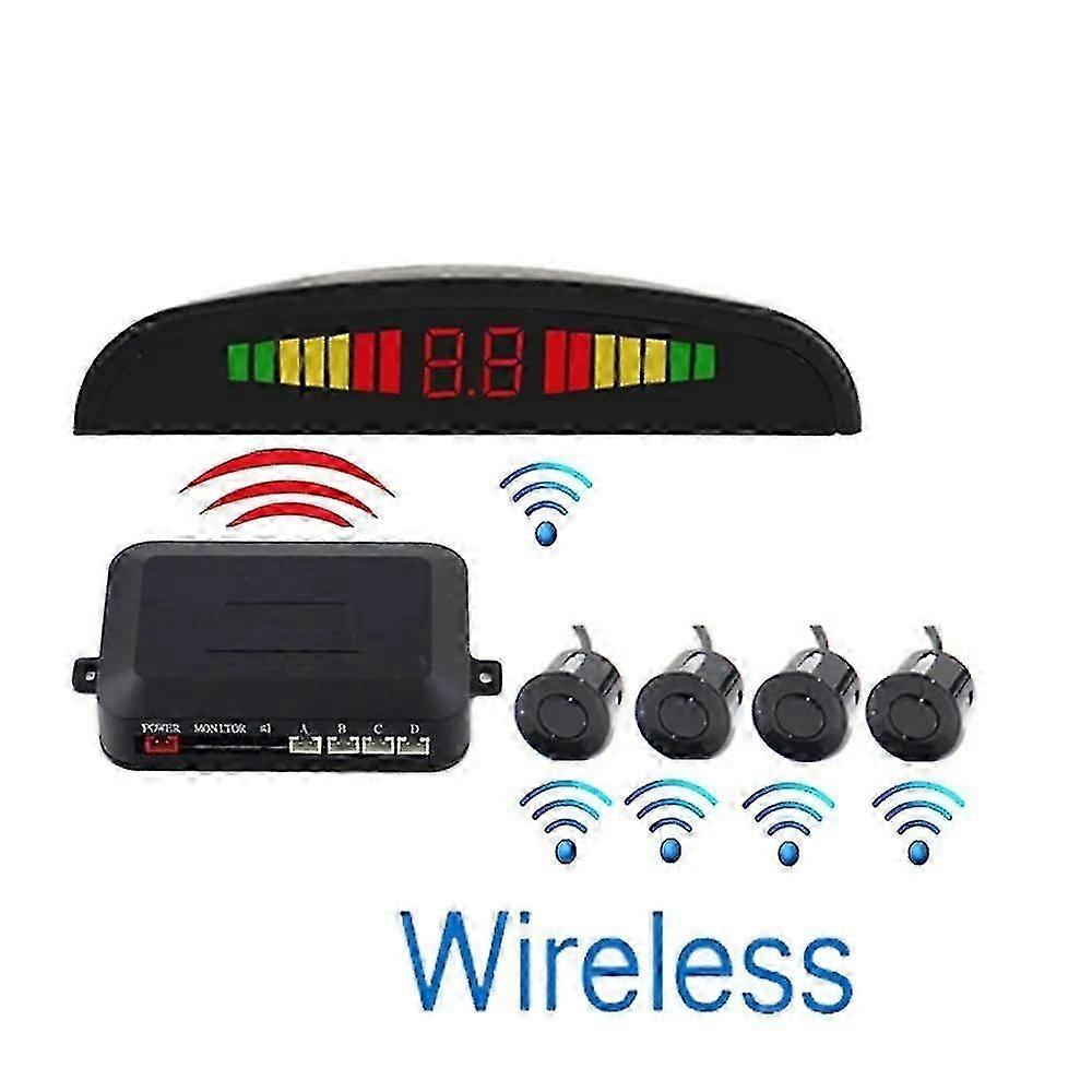 Wireless Car Parking Sensor with 4 Radar Backup System & LED Display