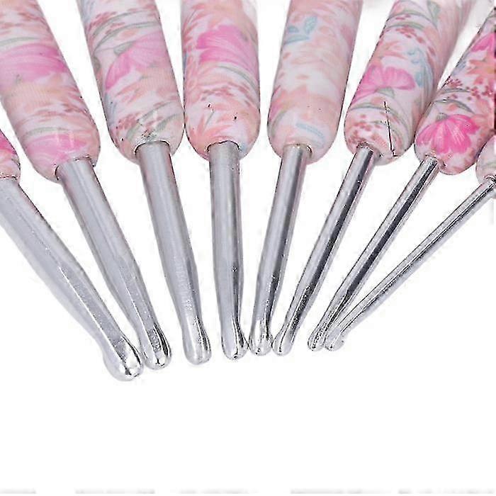 8Pcs Colorful Crochet Hook Set Suitable for Various Craft Projects and Yarn Types