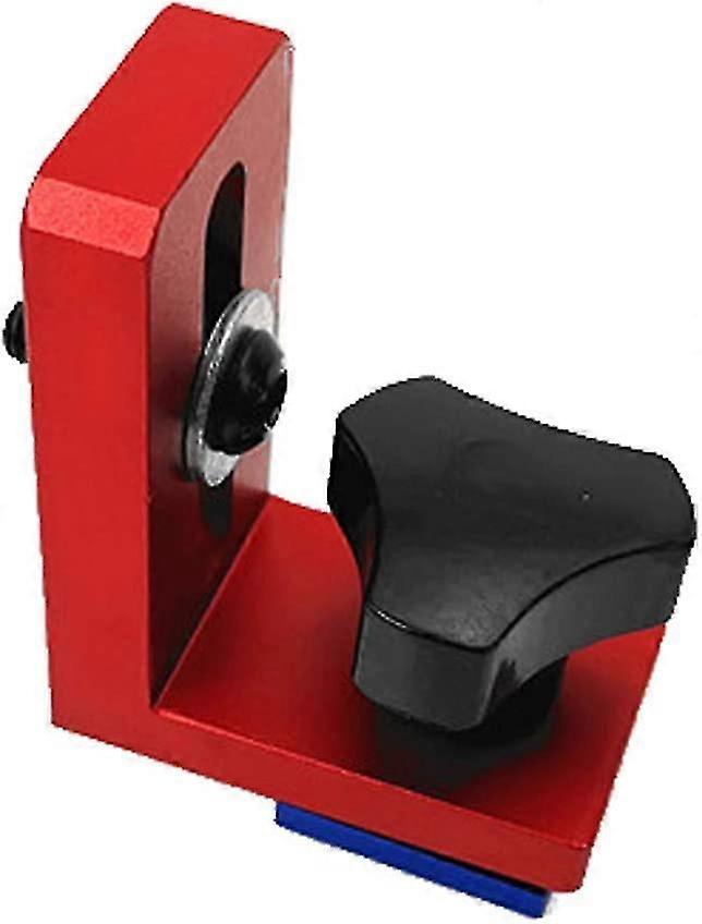 Adjustable Miter Track Stop Locator with T-Slot Fasteners and Sliding Brackets for Woodworking Rail Support and Chute Connector Equipments