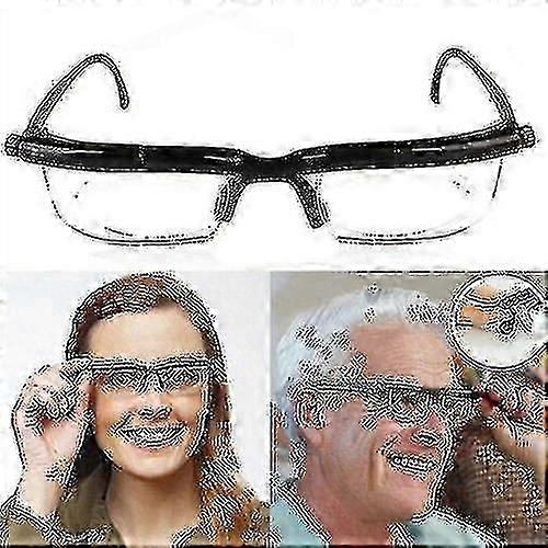 Adjustable Eye Glasses Dial Vision Variable Focus Eyewear Distance Reading Zhexin