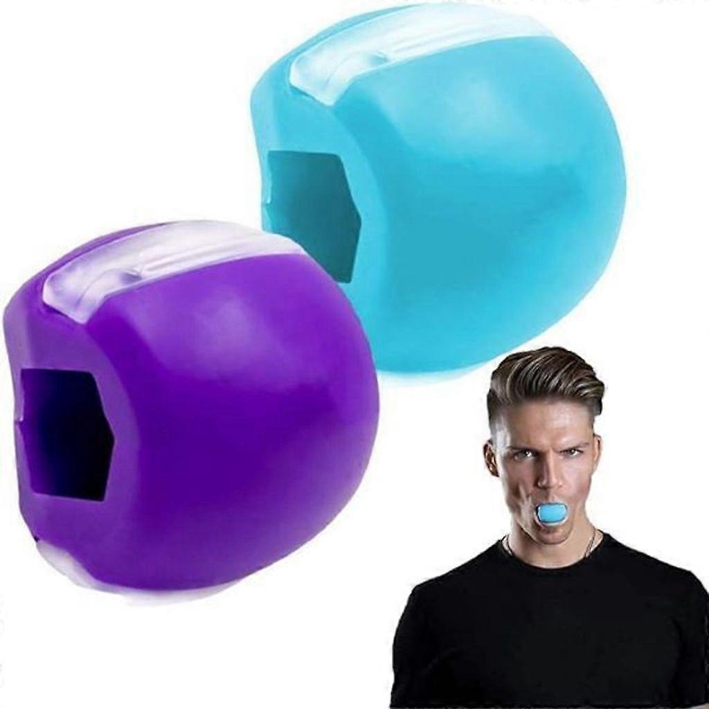 2-piece jaw muscle trainer, jaw contour exerciser and jaw training
