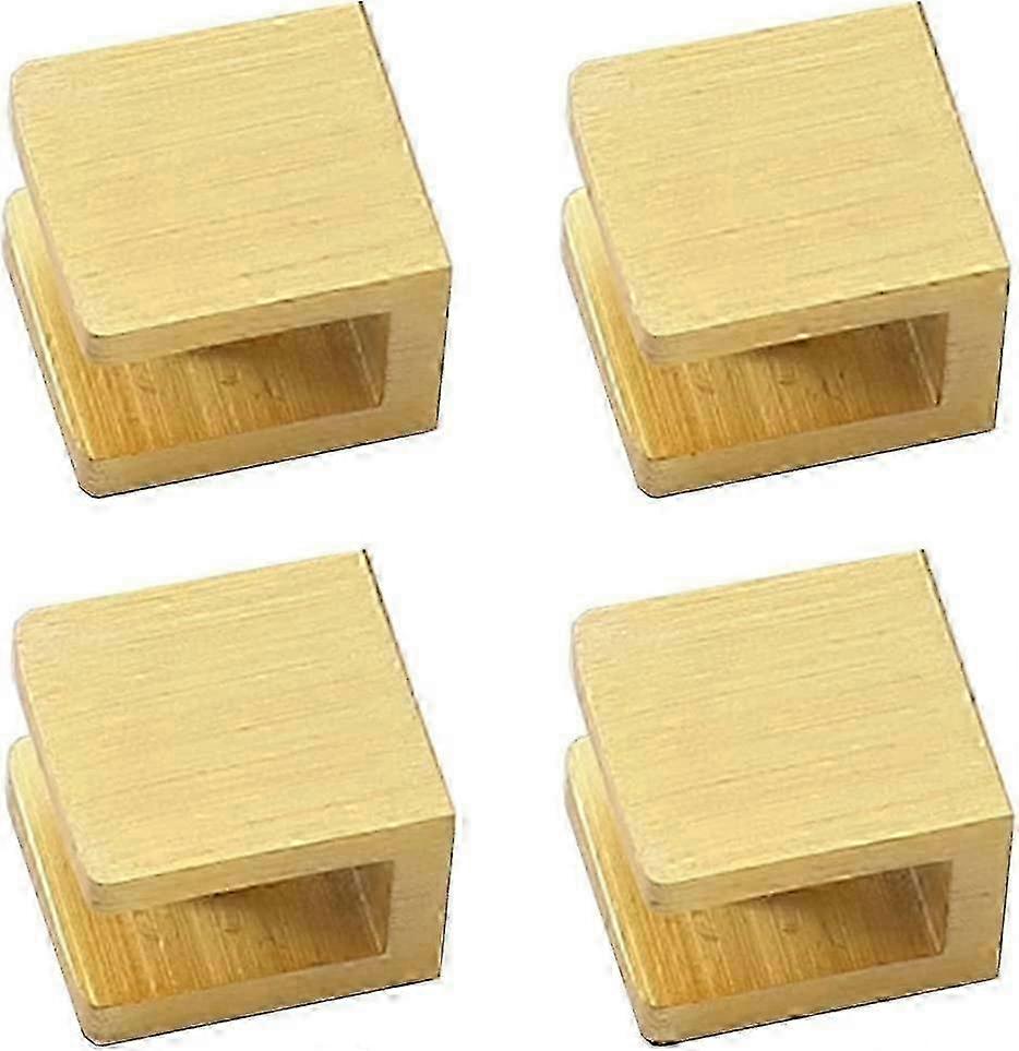 4パックゴールドガラスクランプシェルフブラケット、8-10mmガラス用、ドリルなしサポート