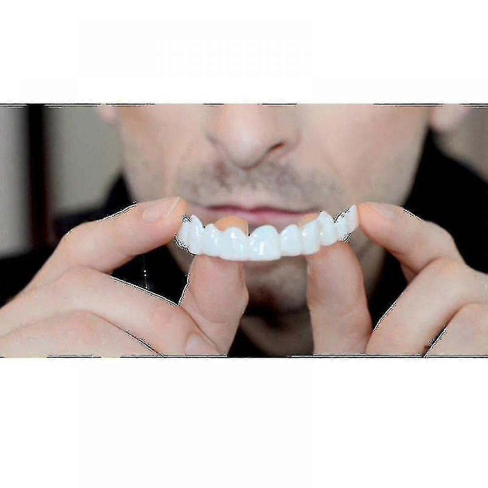 New Snap On Smile Dental False Teeth Cover for a Perfect Smile - Comfortable Fit Flex Denture for Various Brands