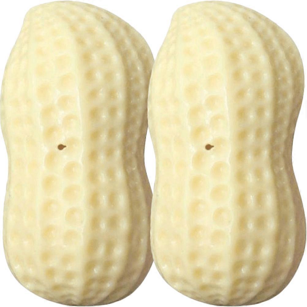 Dog Toy Squeaky Peanut Modeling Chewing Behavior Correction 14X8CM TPR 2Pcs