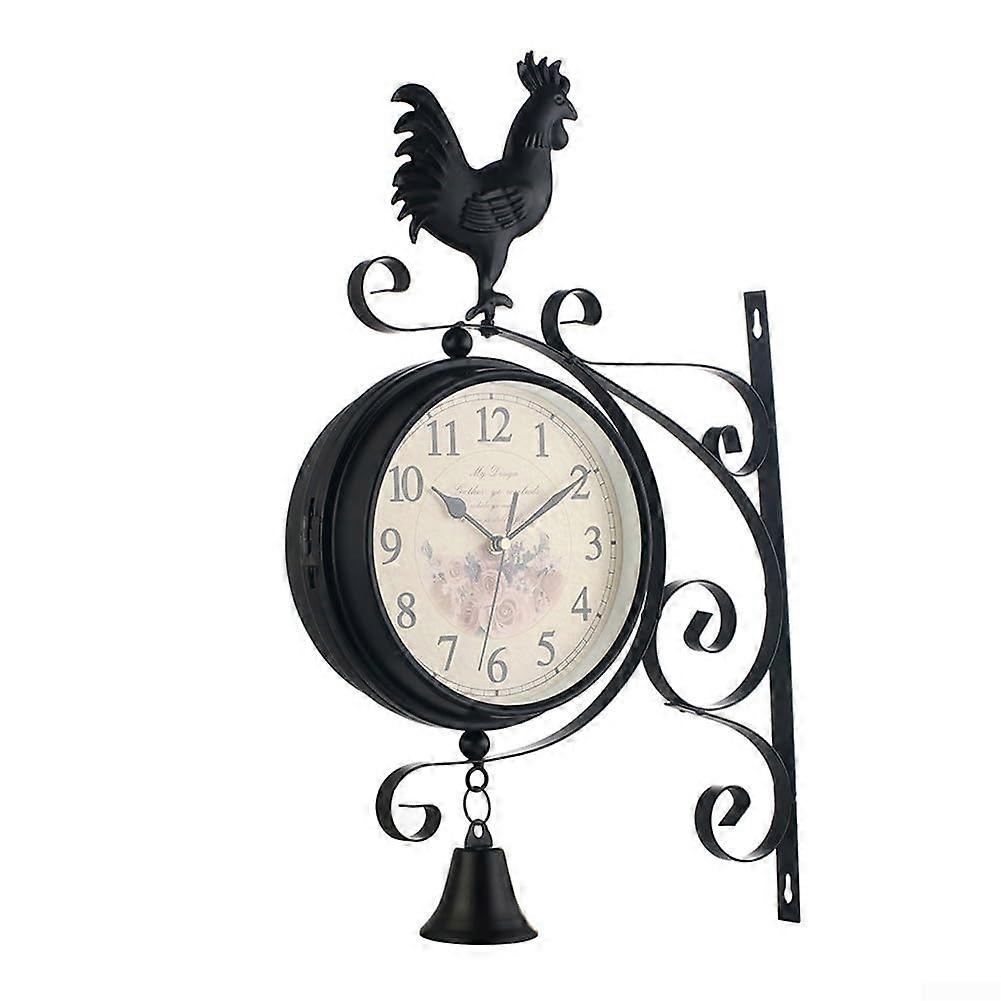 Doublesided wall clock, quiet quartz movement, easy to read, large numbers Ref: 1130