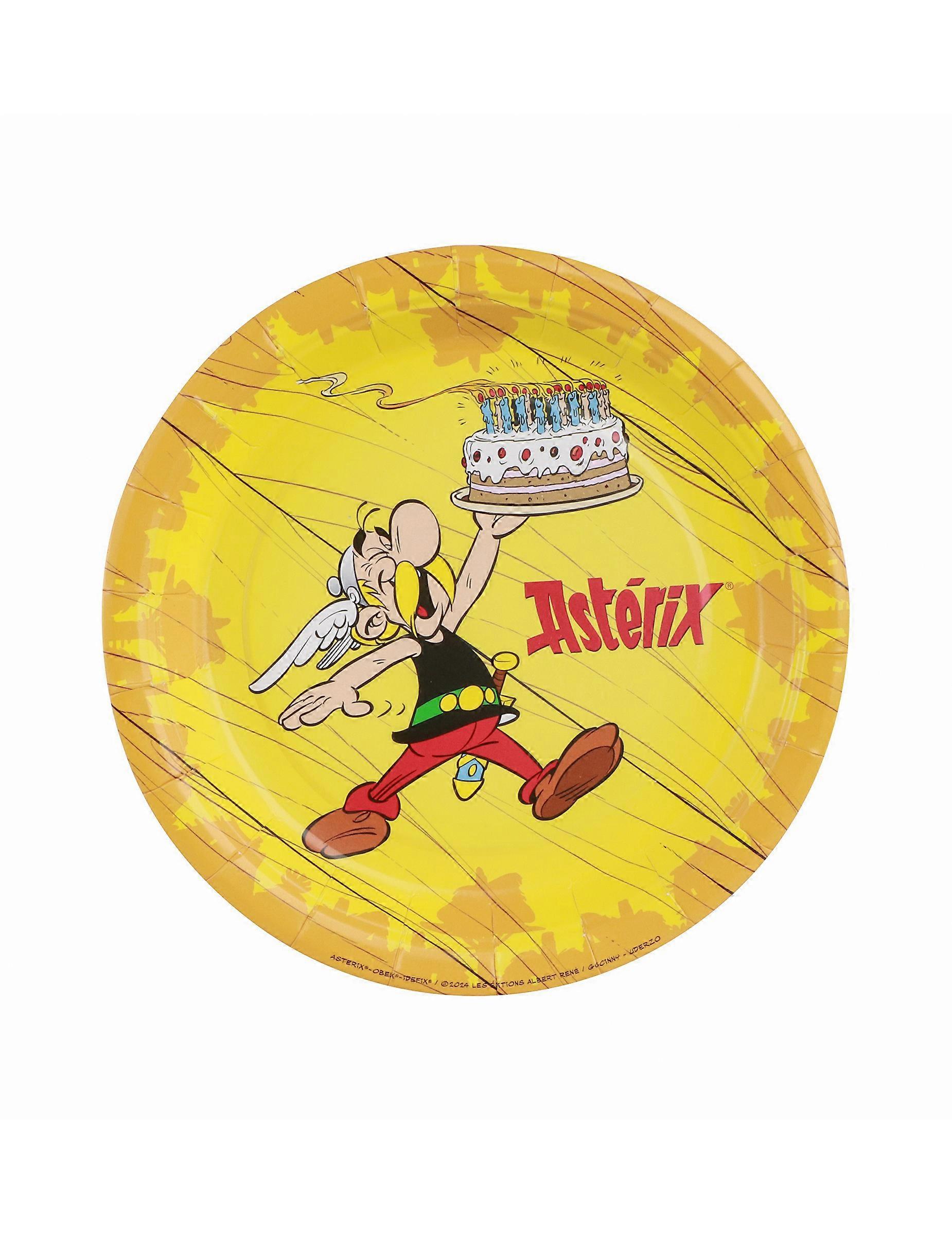 8 Small Asterix cardboard plates 18 cm