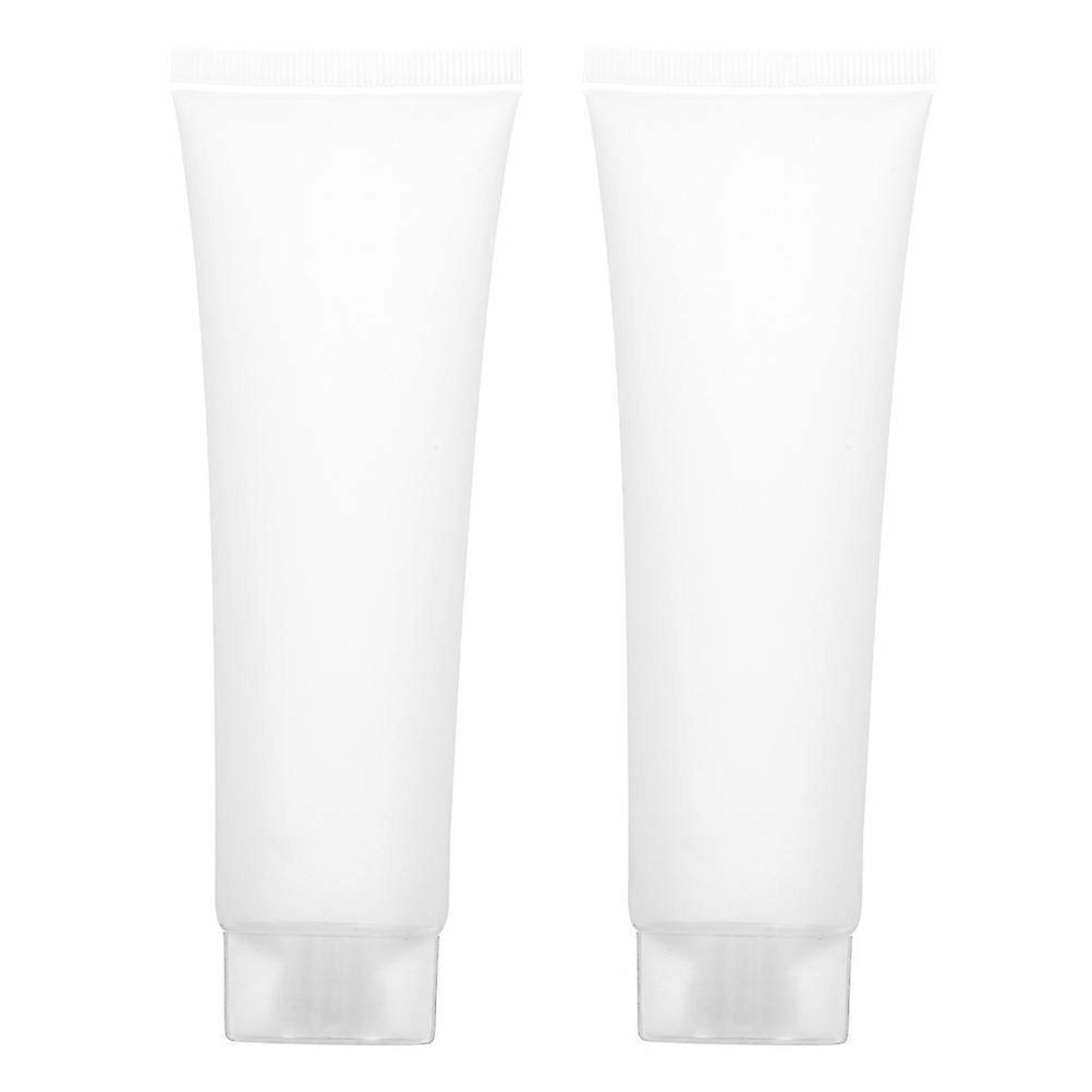 Sample Bottles Portable Travel Soft Tube Refillable Bottles Cosmetics Containers Secure Cap Transparent 2Pcs