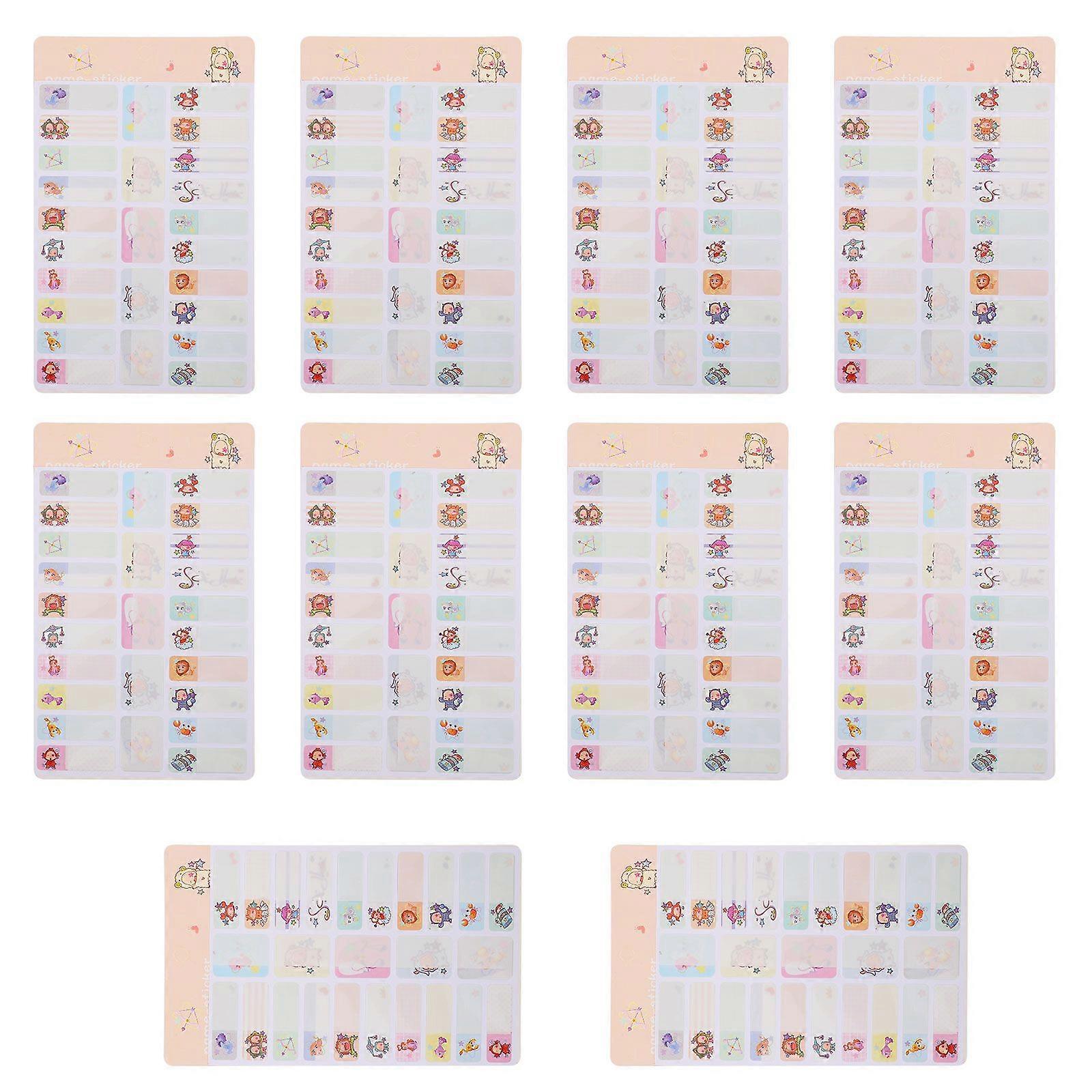 20 Sheets Name Sticker Handwritten Stickers Baby Bottle Labels Name Tags
