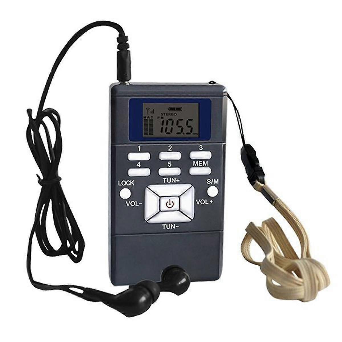 Digital Fm Radio Mini Speaker Portable Receiver Display Single Band Music Player Led Disp