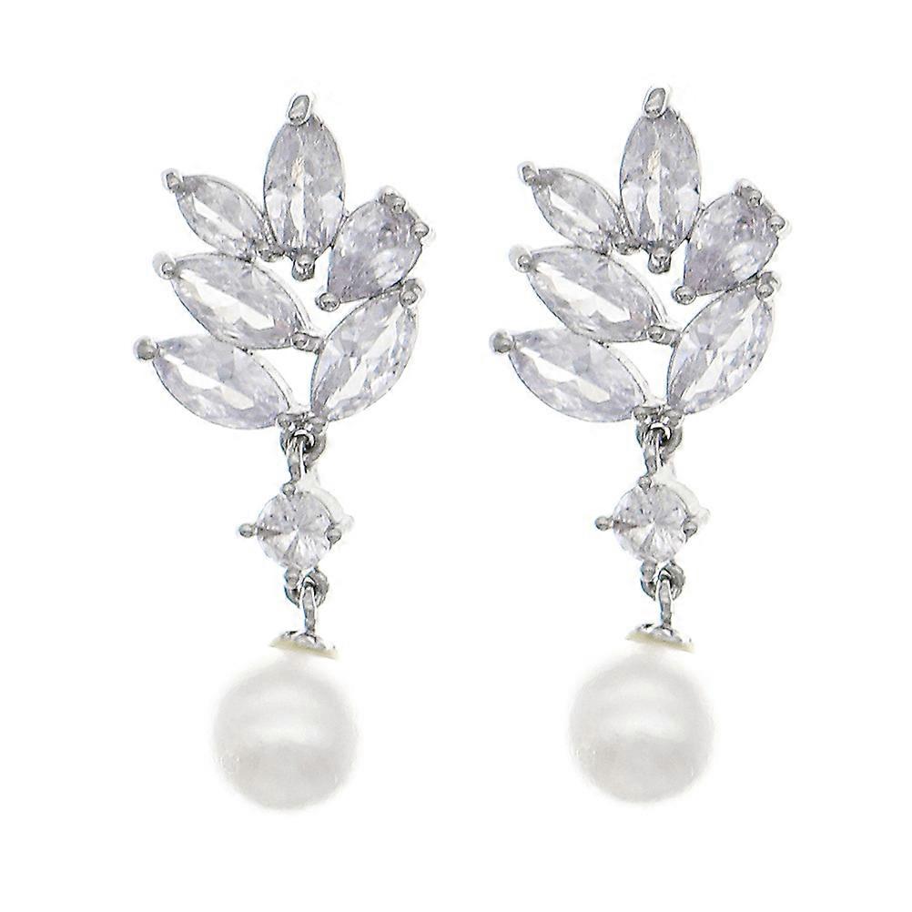 Wedding Guest Jewelry Zircon Dangle Earrings Special Occasions 3.6x1.5cm Modify Face Contours 1 Pair