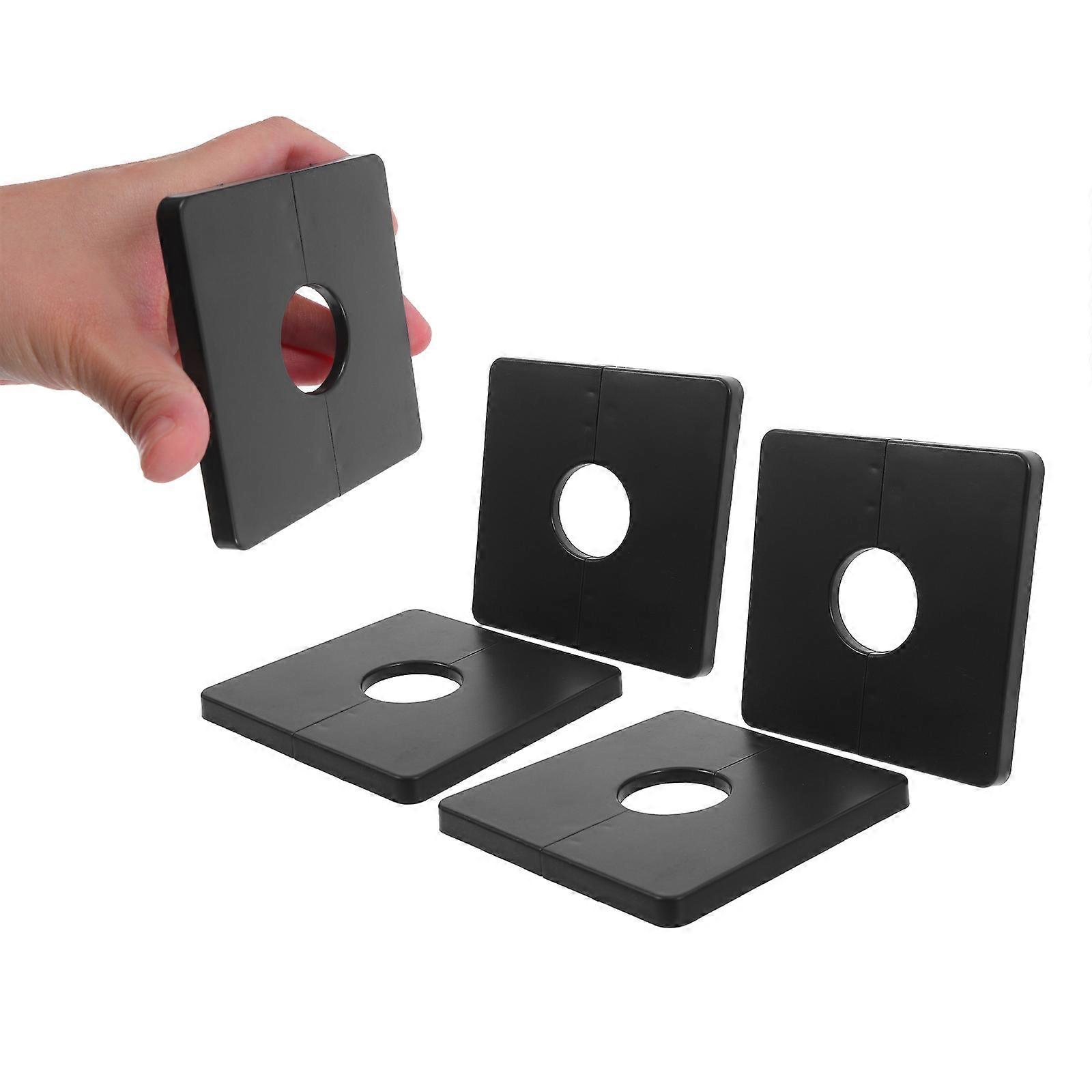 Pipe Flange Cover Wall Split Flange Dust Prevention Black Color 5Pcs