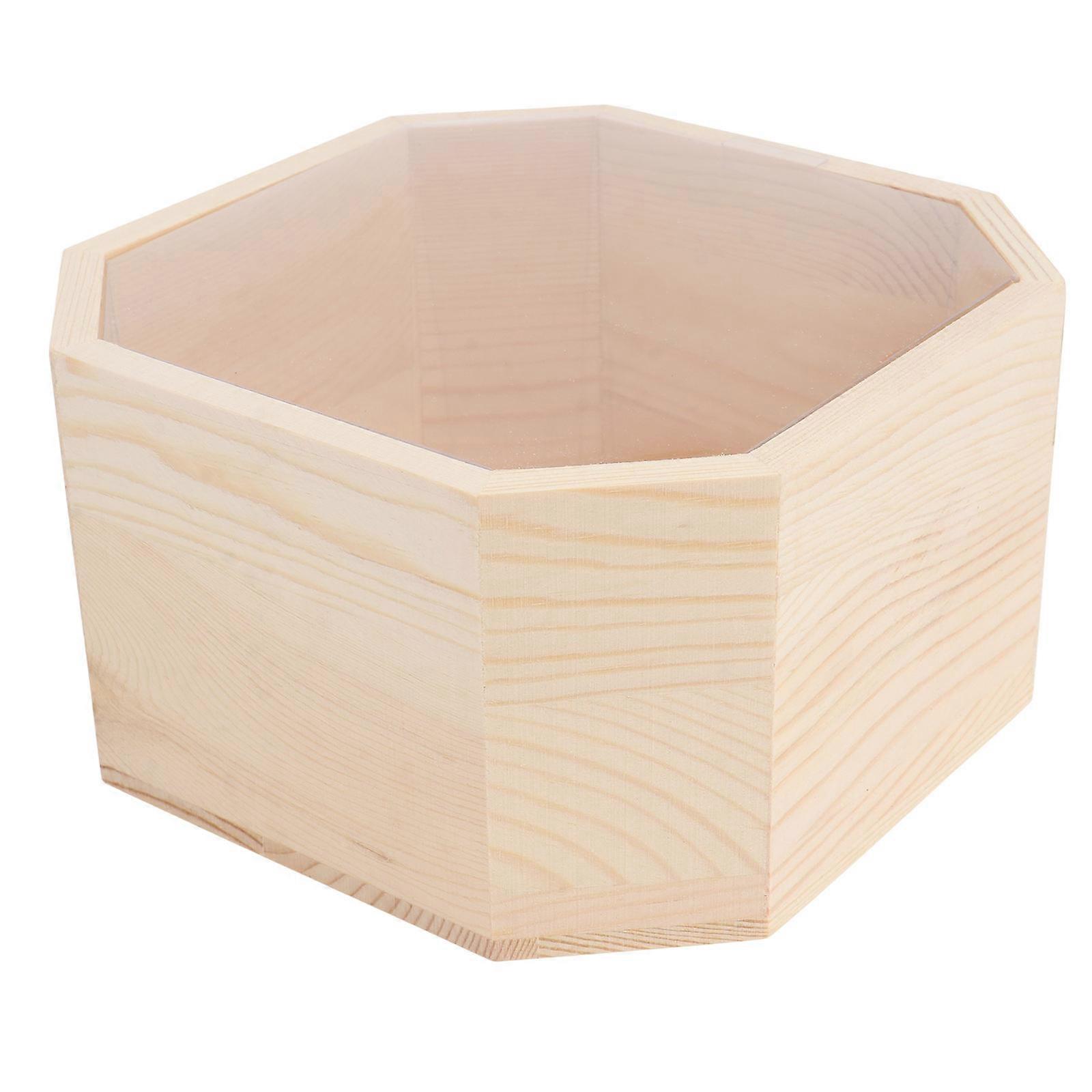 1pc Decorative Wooden Candy Box for Weddings & Parties Creative Design, Durable Material, Khaki Color, Ideal for Favors & Storage