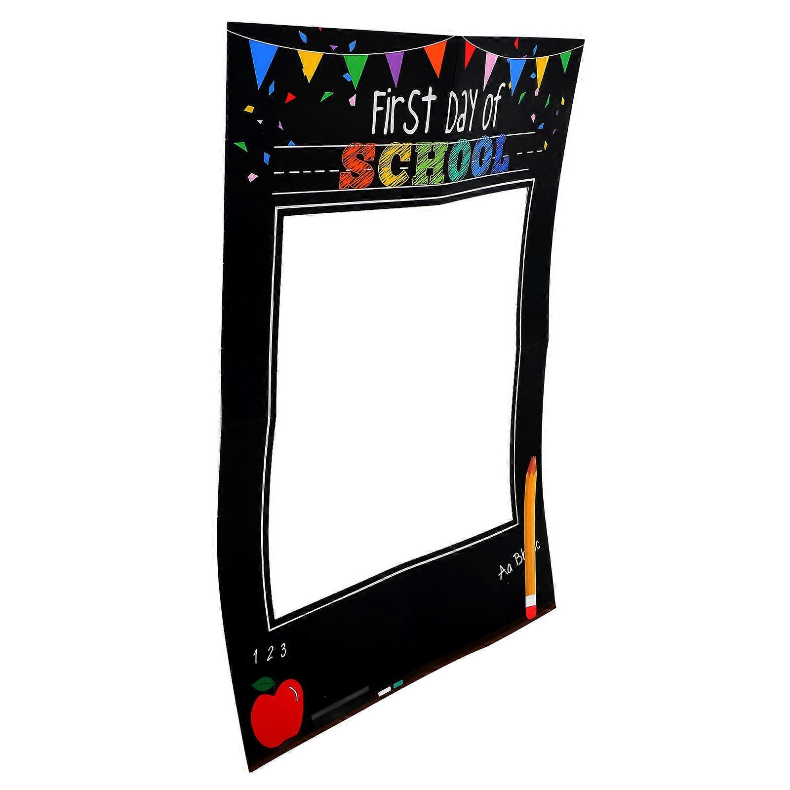 Back to School Photo Booth Frame for Classroom Decor   Lightweight Paper Party Prop with Vibrant, Non Fading Print