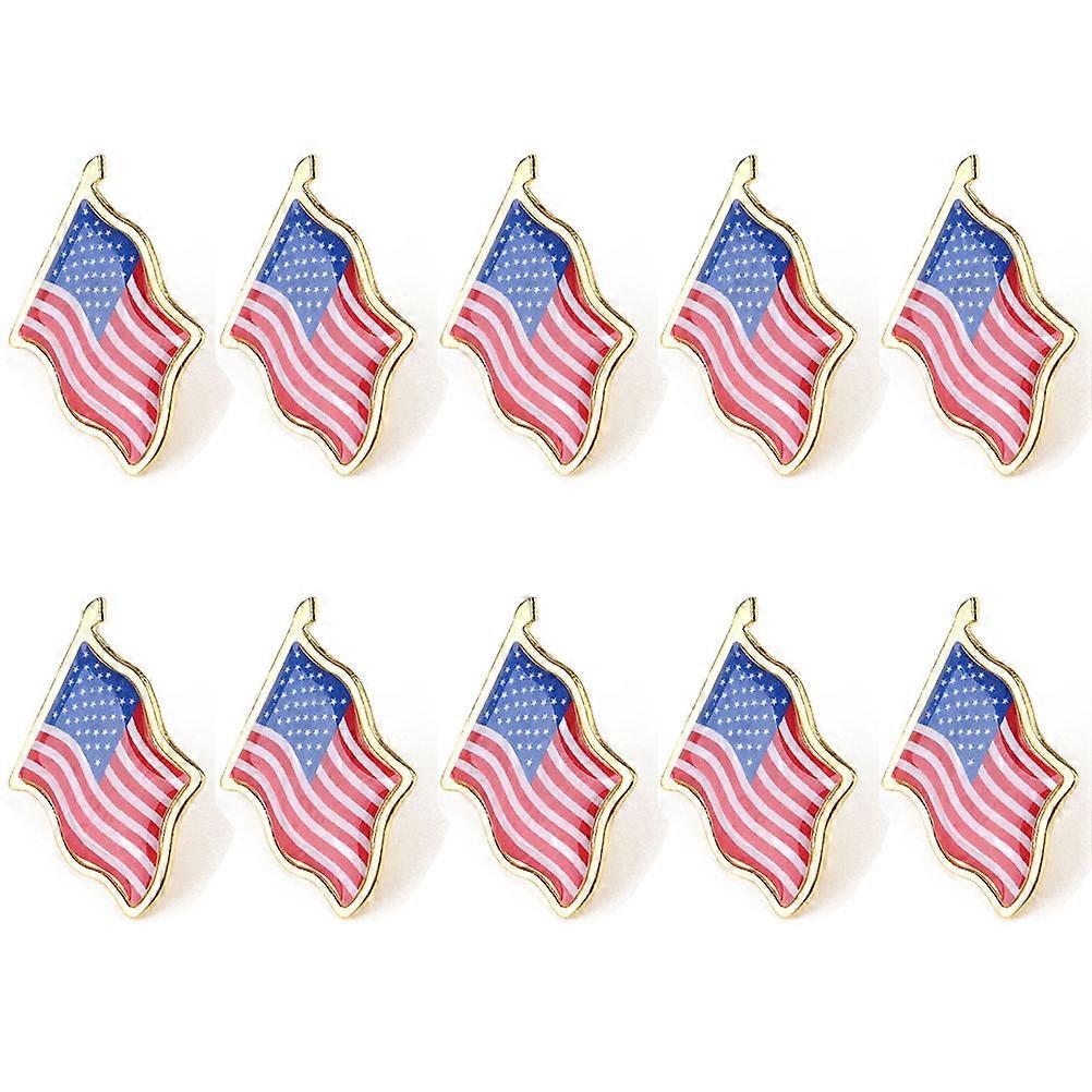 Independence Day Pins American Flag Lapel Pin Usa Brooch Hat Tie Tack Badge 25Set