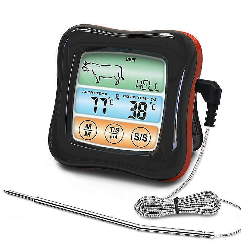 Digital Color Touch Screen Food Grill Thermometer with Timer for Kitchen (with Certification)