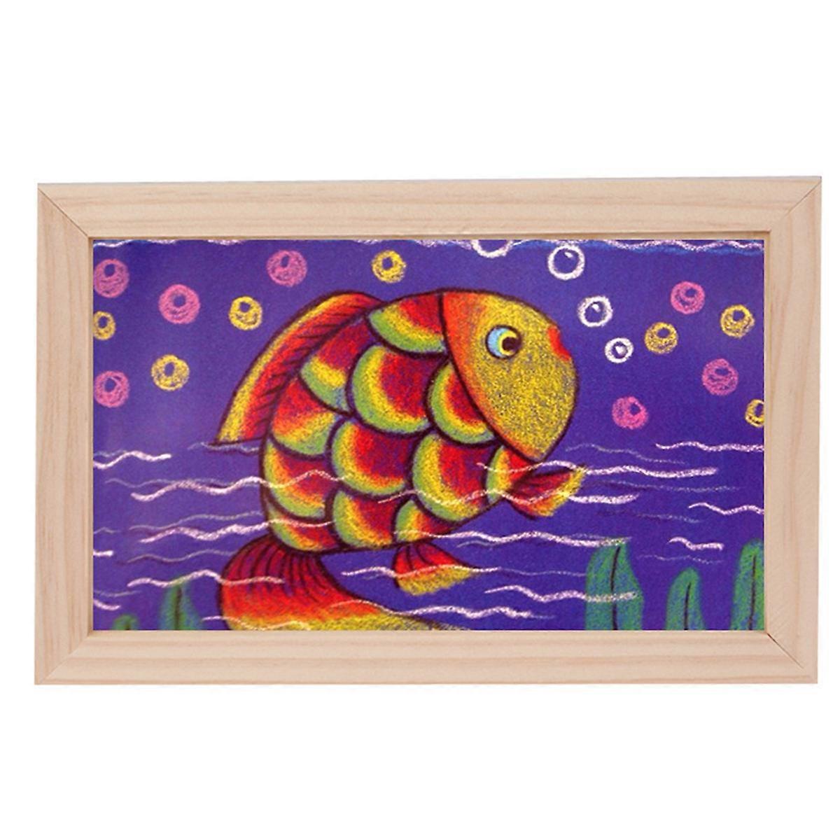 Diy Picture Frames Wood Frame Craft Children Painting Frames Party Favors Small Size 2Pcs