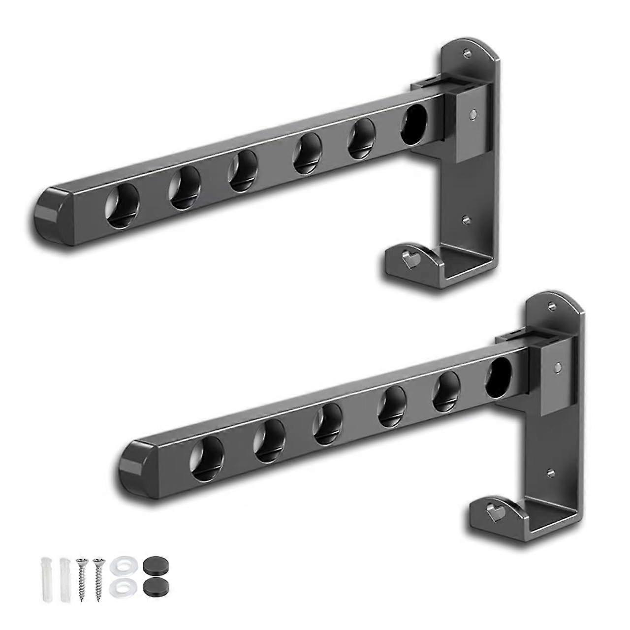 Foldable Clothes Hooks Wall Mounted 90° Rotatable with Mounting Screw