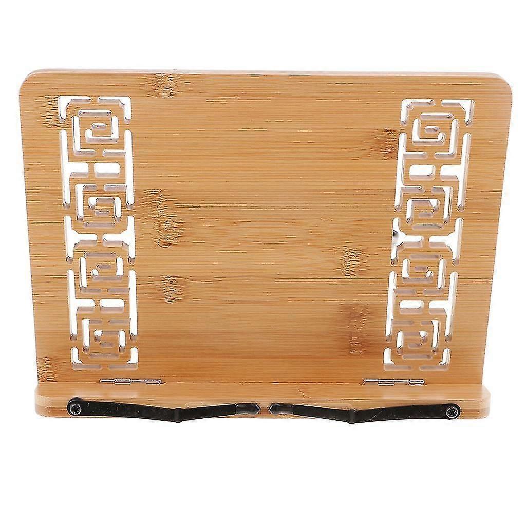 Bamboo Hollow Design Book Document Stand Reading Rack Holder Desk Bookstand