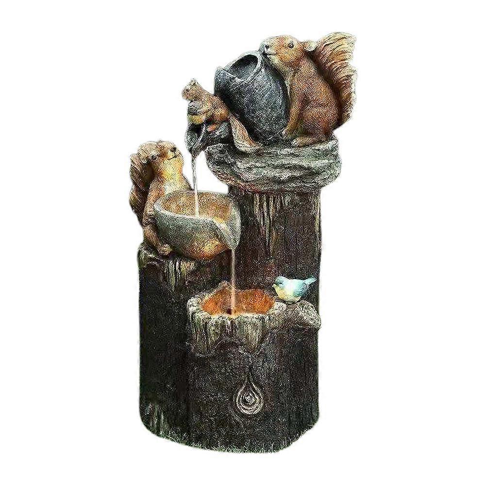 Flowing Water Solar Courtyard Ornaments Resin Decorations