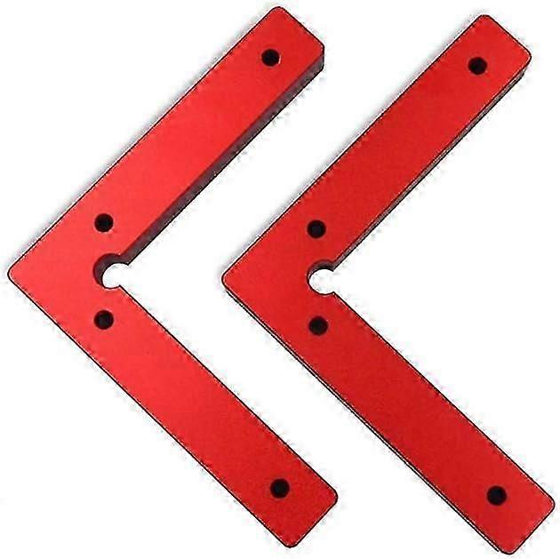 2pcs 90 Degree 4.7" x 4.7" Square Positioning Aluminum Alloy Square Angle Clamp Right Angle Clamp Woodworking Woodworking Tools Red