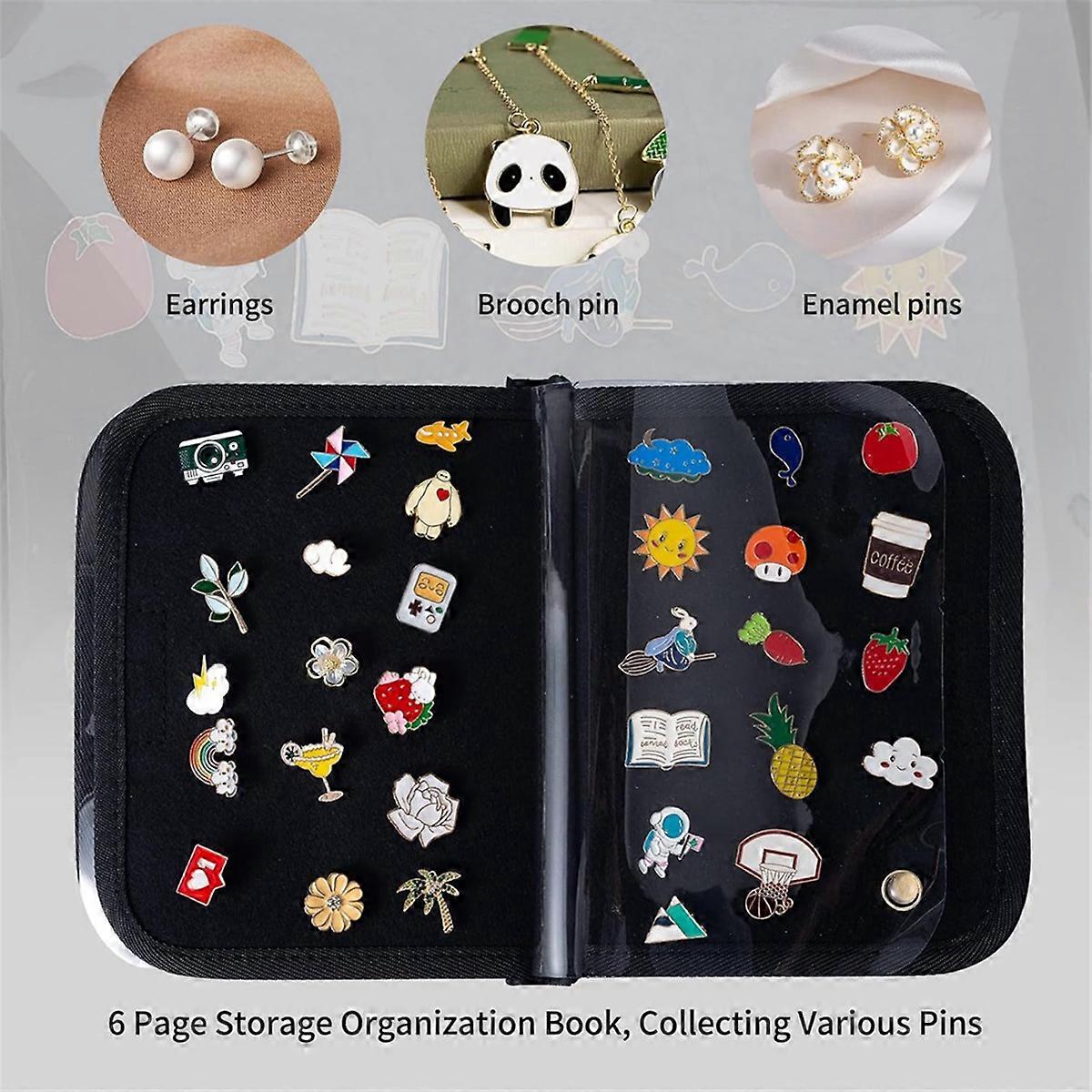 Pin Trading Books for Collector 6 Page Enamel Pins Display Album Case